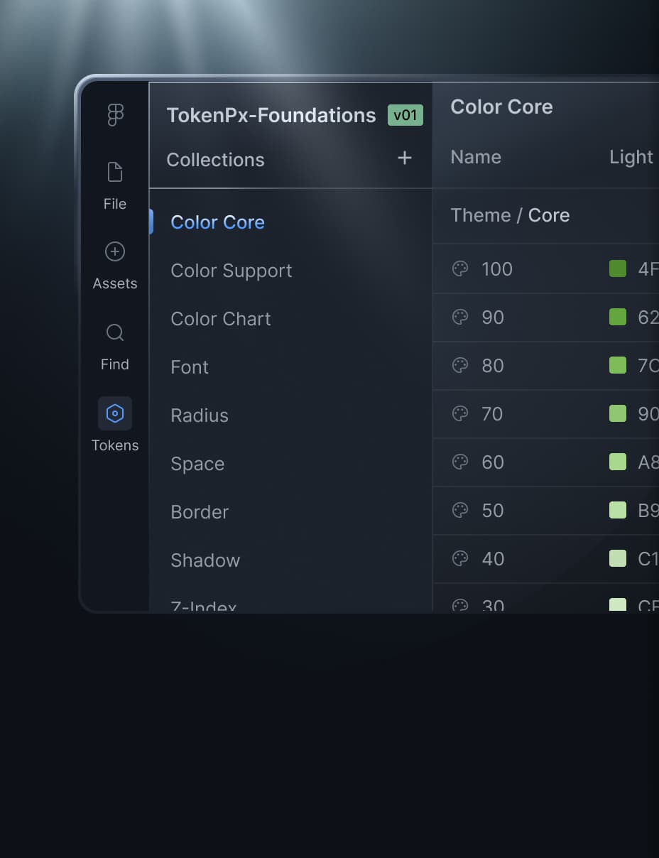 Universal design tokens preview